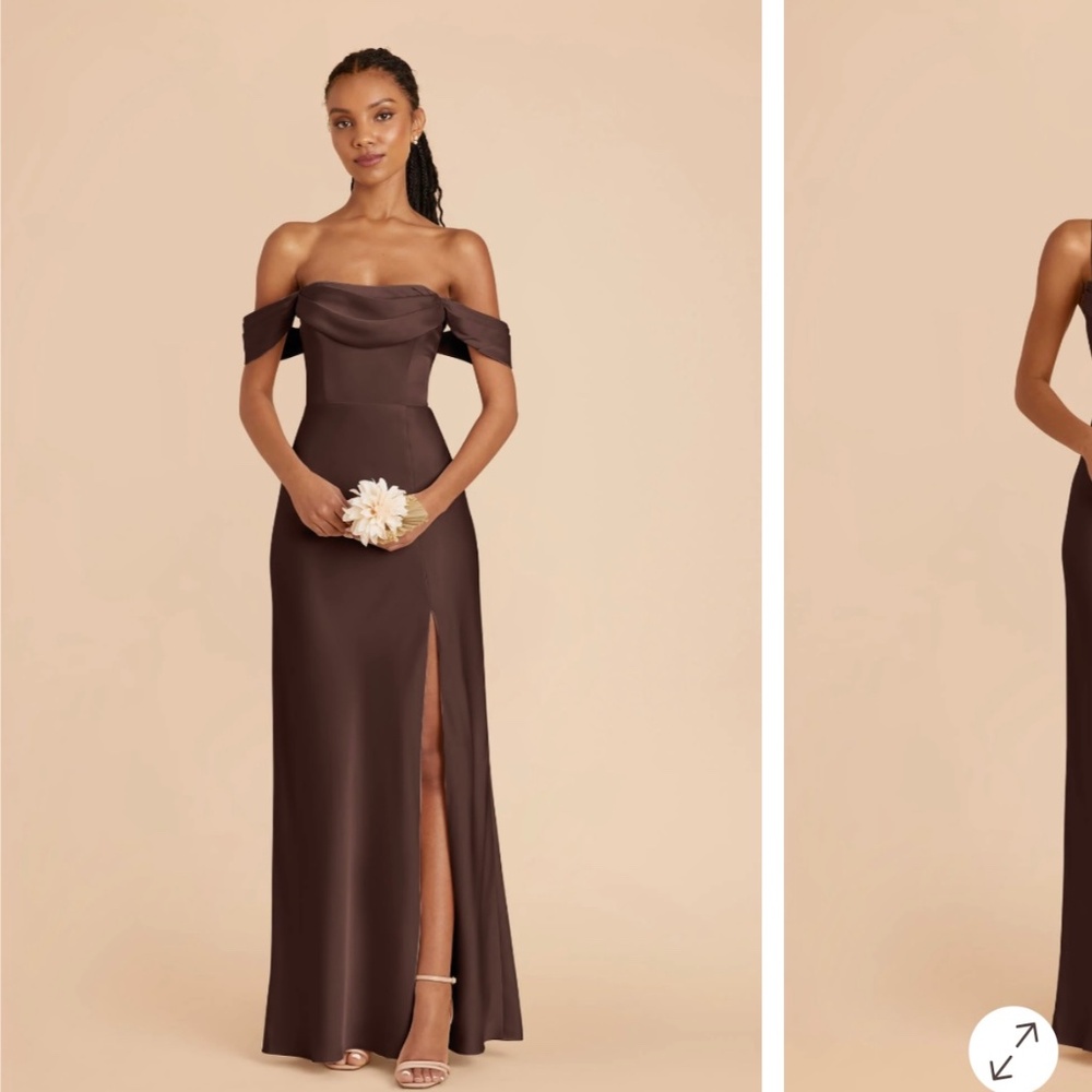 Birdy grey espresso satin Mia dress